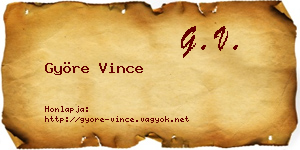 Györe Vince névjegykártya