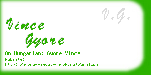 vince gyore business card